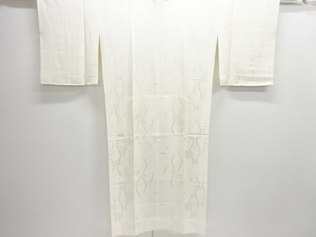 JAPANESE KIMONO / UNUSED HITOE JUBAN / FLOWER TATEWAKU PATTERN 